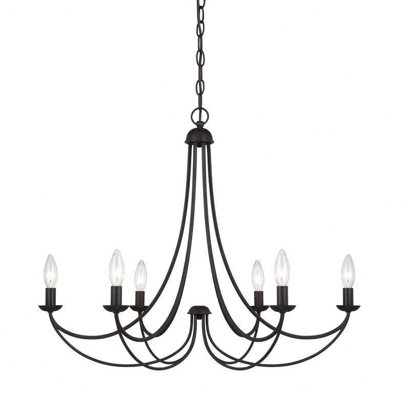 Imperial Bronze 6-Light Steel Chandelier