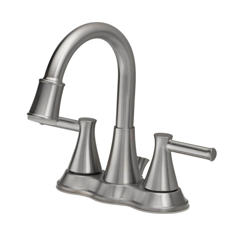 Doria Brushed Nickel Two-Handle High Arc Bathroom Faucet