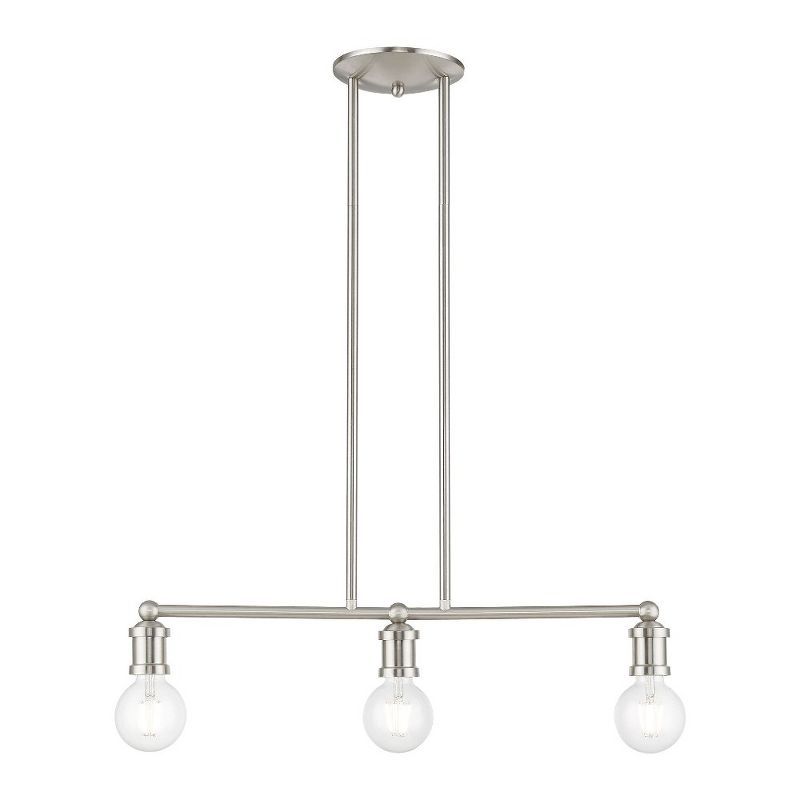 Lansdale 24" Brushed Nickel 3-Light Linear Chandelier