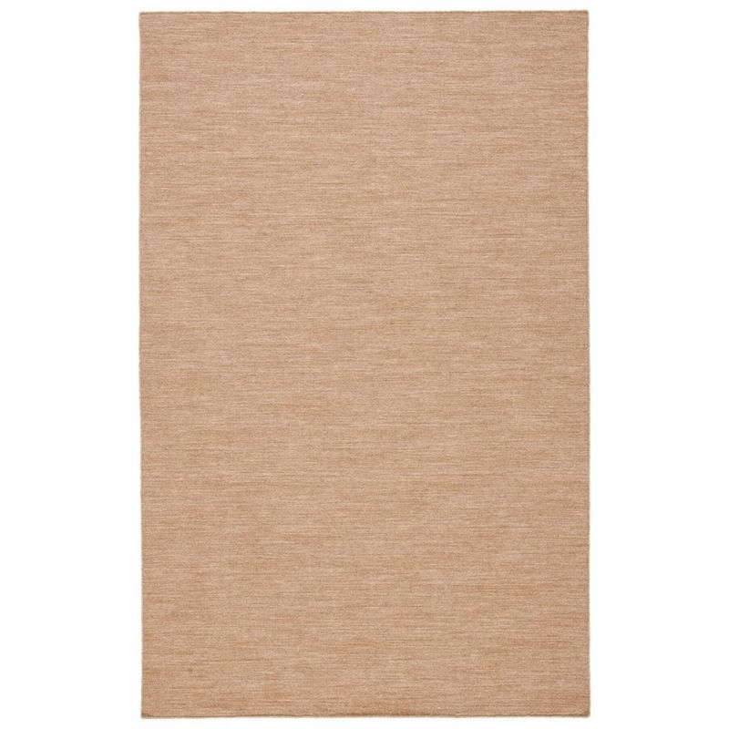 Beige 4' x 6' Handmade Wool and Cotton Area Rug