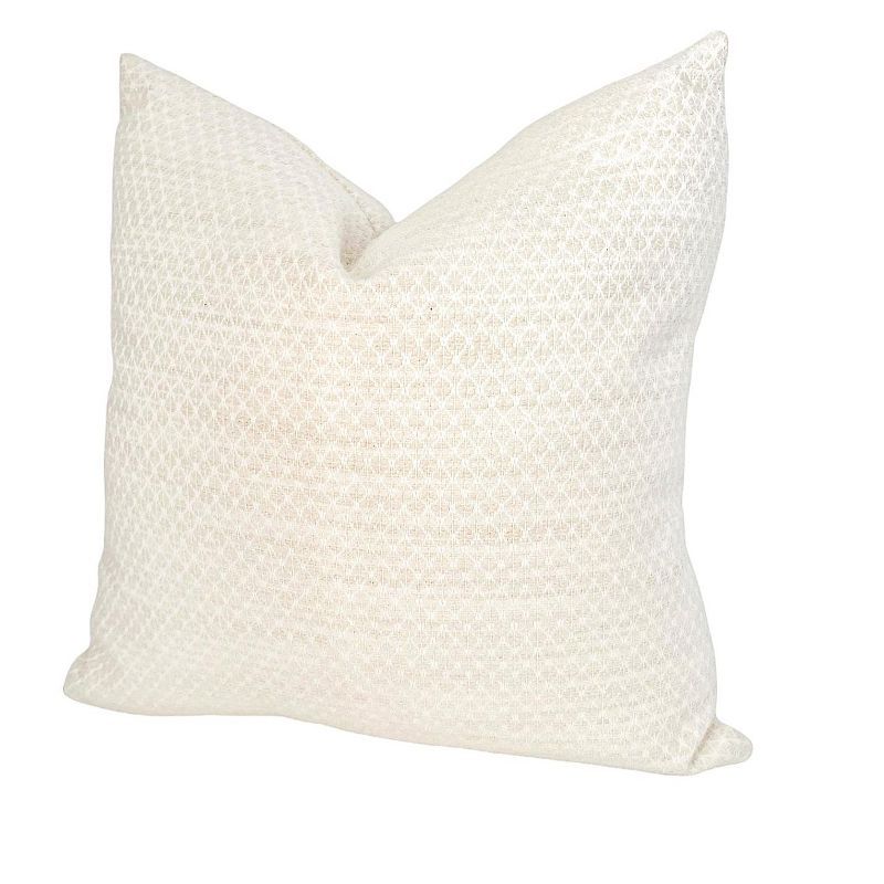 Coastal Breeze Beige Woven Indoor Outdoor Pillow 20x20