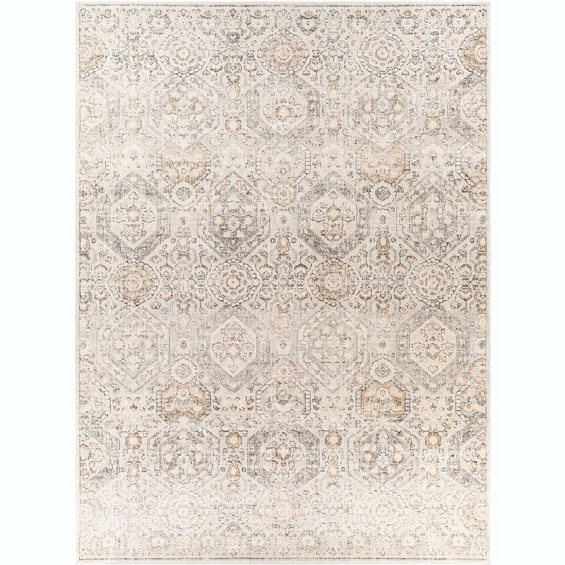 Geelbroek Ivory and Tan Hand-knotted Synthetic Area Rug