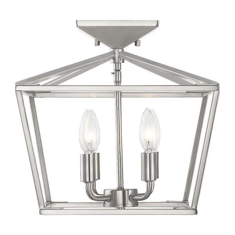 Townsend Satin Nickel 4-Light Semi-Flush Mount Ceiling Fixture