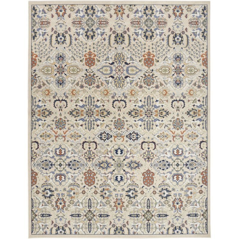 Nourison Beige Multicolor Boho Floral 9' x 12' Area Rug