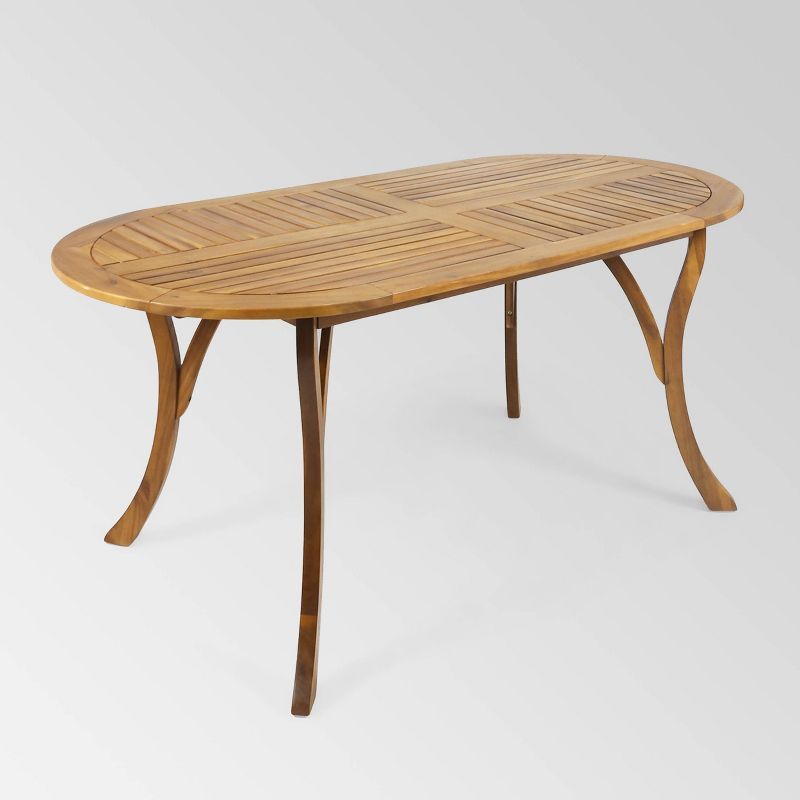 Hermosa Oval 70" Teak Acacia Wood Dining Table