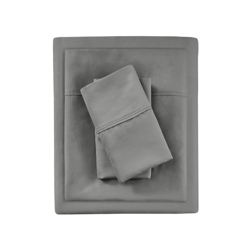 Queen Charcoal Cotton Blend Cooling 4-Piece Sheet Set