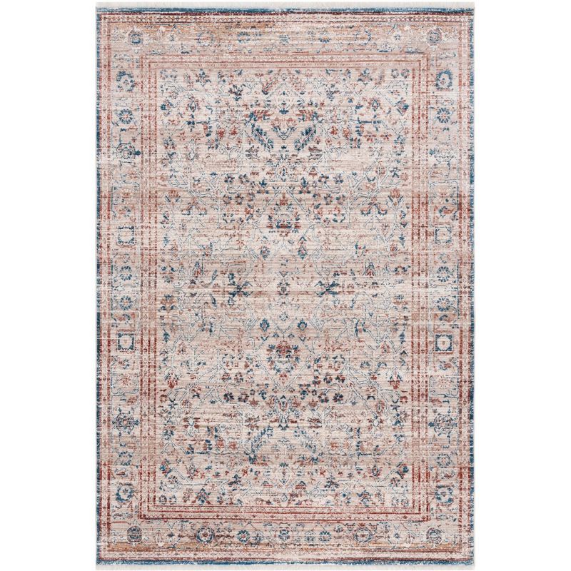 Ivory Hand-knotted Synthetic 4' x 6' Rectangular Rug