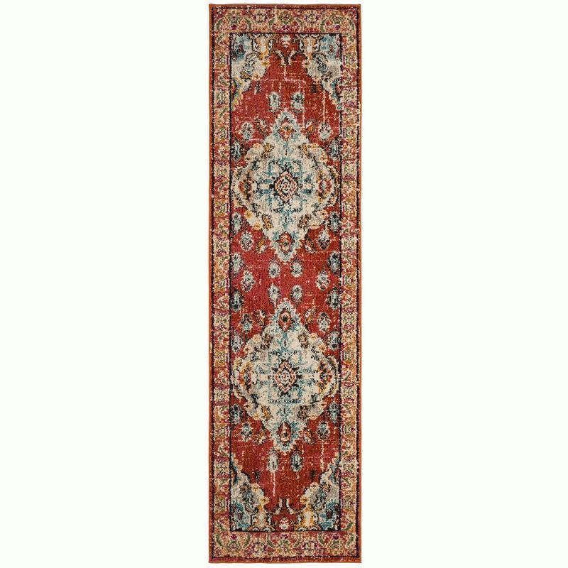 Boho-Chic Light Blue Medallion Runner Rug 2'2" X 20'