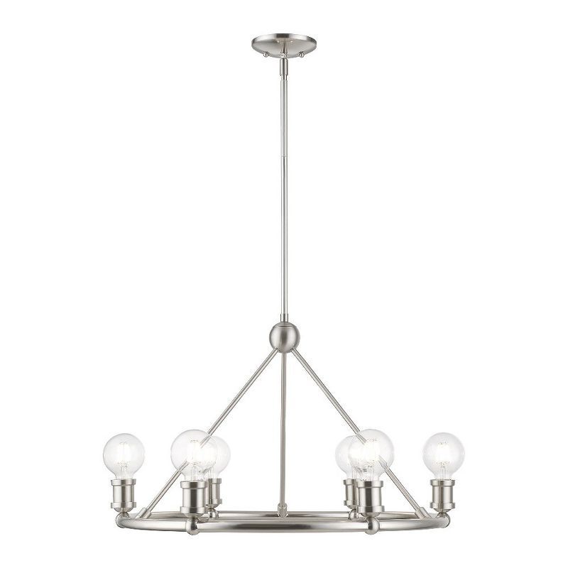 Lansdale Brushed Nickel 6-Light Contemporary Chandelier