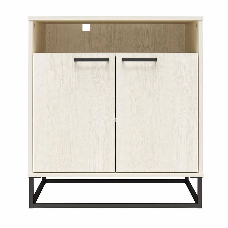 Ivory Oak 2-Door Accent Cabinet with Adjustable Shelving