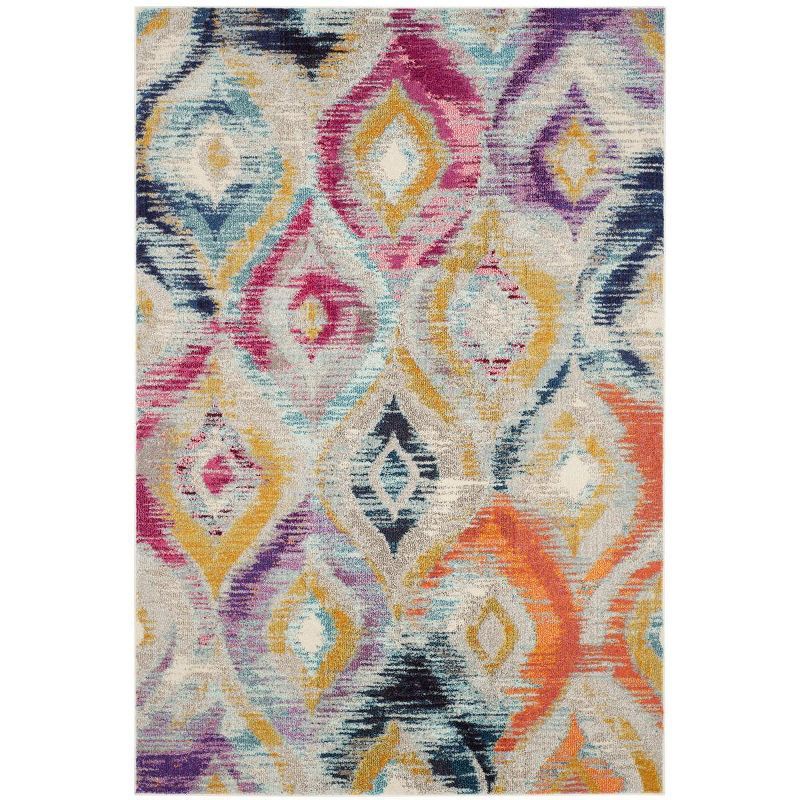 Handmade Multi-Color Synthetic Boho-Chic Area Rug, 8' x 8'