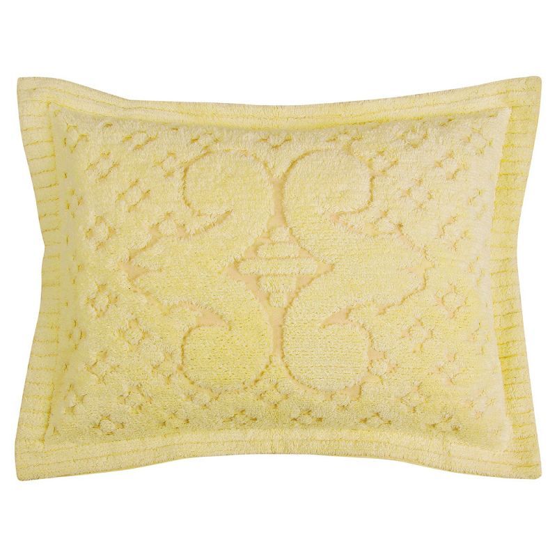 Yellow Cotton Tufted Medallion Standard Pillow Sham