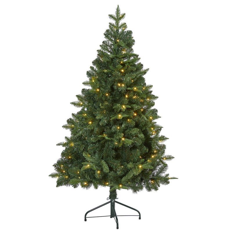 5ft Green Pre-Lit LED Grand Teton Spruce Artificial Christmas Tree