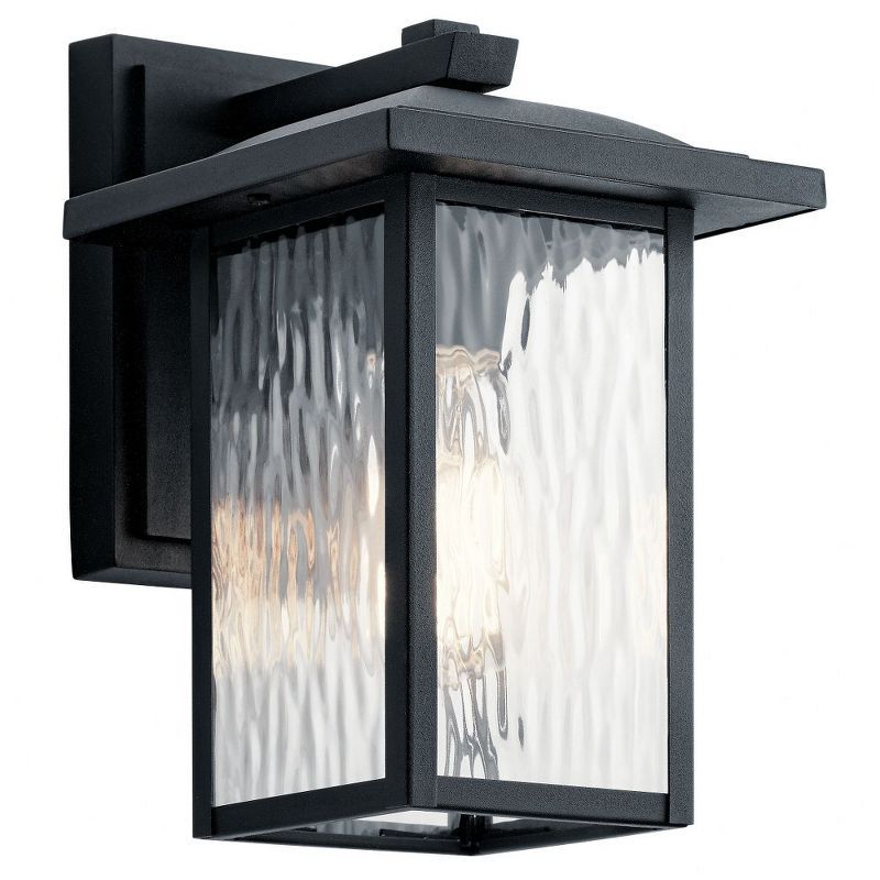 Capanna Black Bronze Outdoor Wall Sconce with Clear Glass