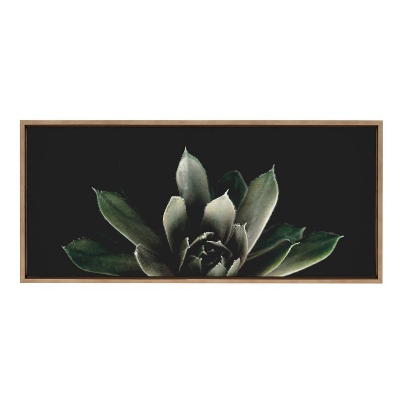 Gold Framed Succulent Canvas Wall Art, 20" x 43"