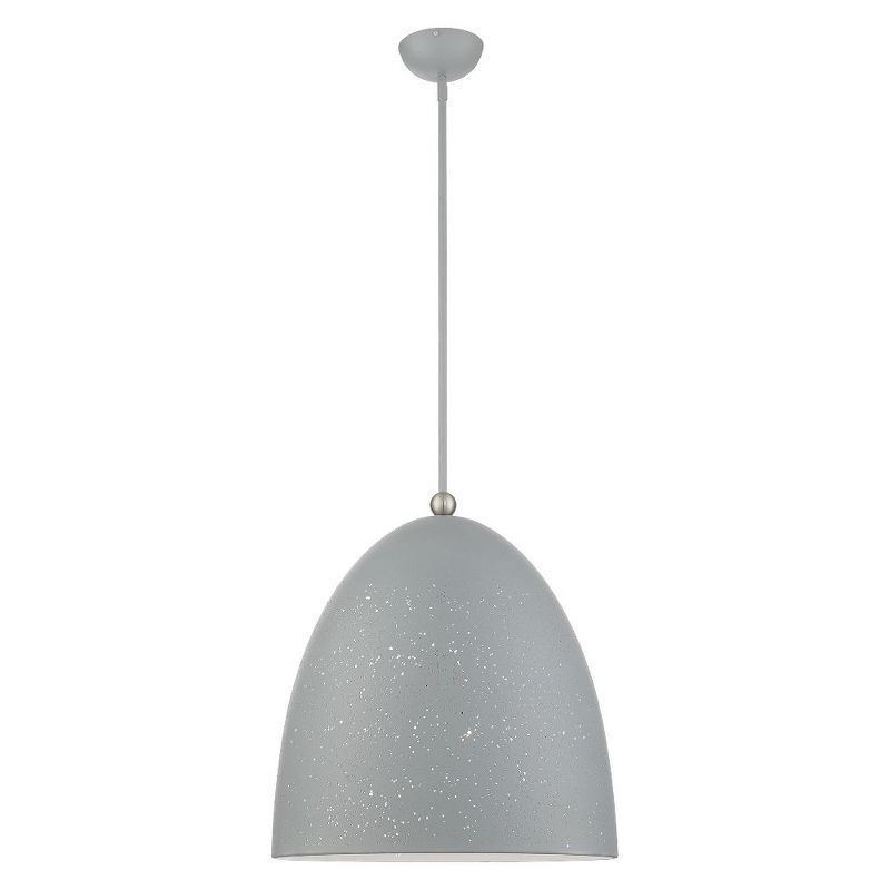 Nordic Gray and Brushed Nickel 3-Light Crystal Pendant