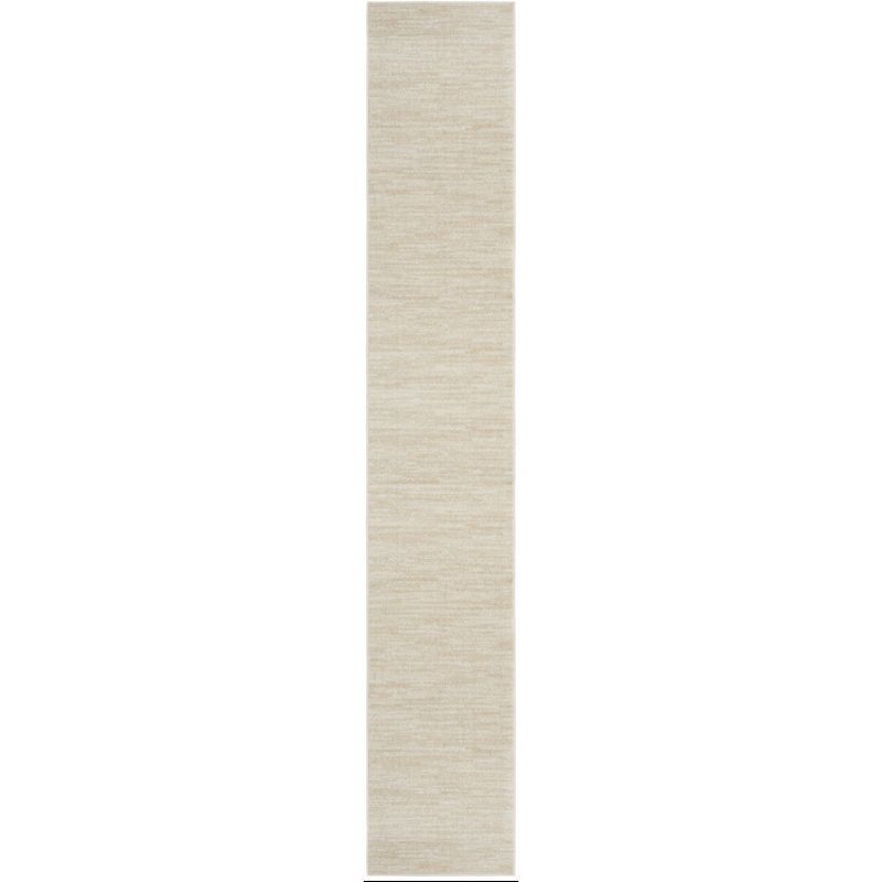 Ivory Beige 2'2" x 18' Reversible Synthetic Runner Rug