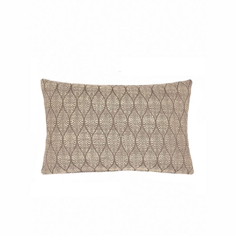 Mocha Floral Pattern Indoor Outdoor Pillow with Acrylic Fabric