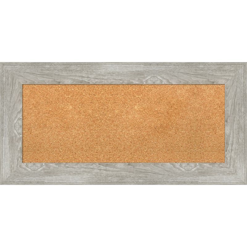 Dove Greywash Framed Natural Cork Bulletin Board