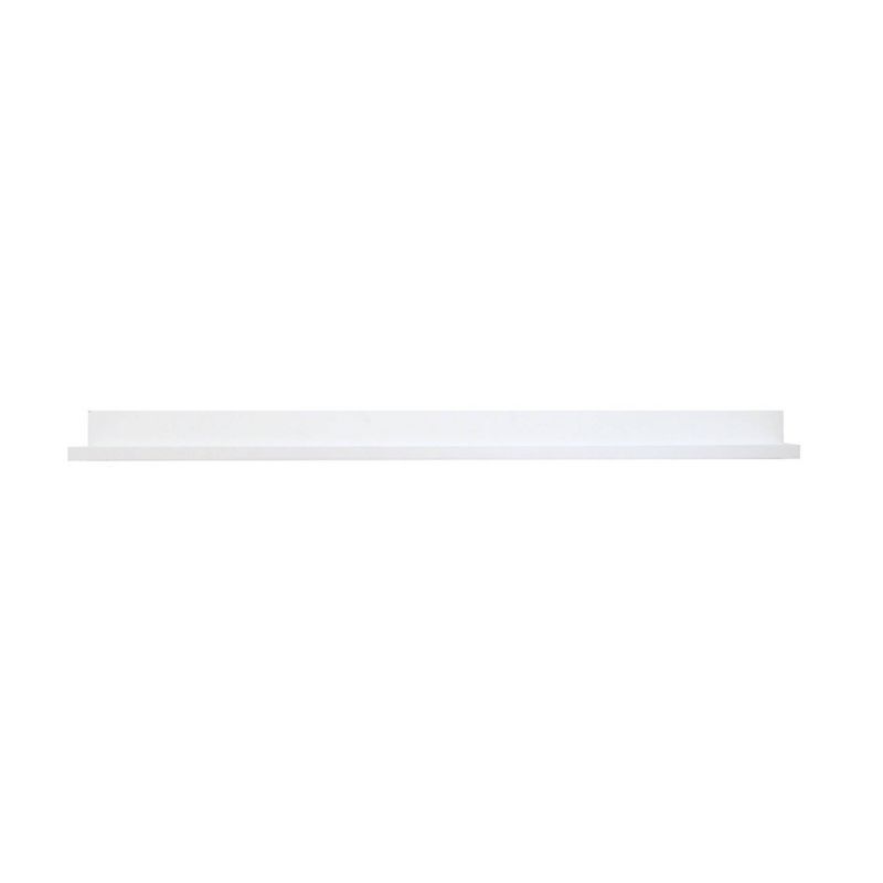 White MDF Wall-Mounted Floating Picture Ledge Shelf