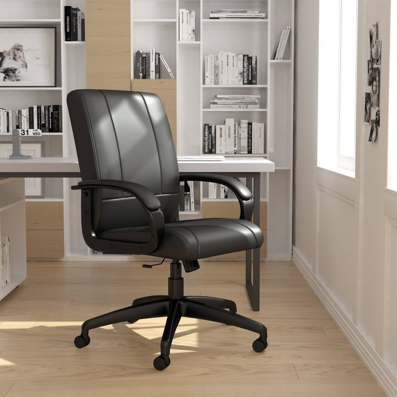 Black High Back Ergonomic Leather Executive Swivel Chair