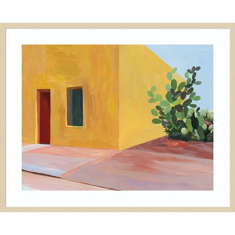 Tuscan Valley House II Yellow and Red Giclee Print