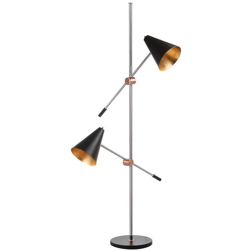 Reed 71" Black and Gold Contemporary Floor Lamp