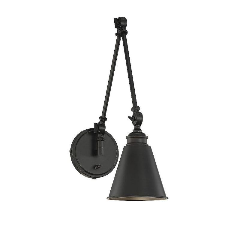 Morland Matte Black Adjustable Swing Arm Sconce