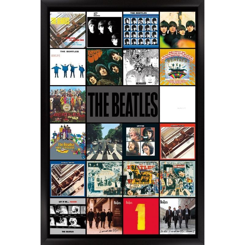 The Beatles Albums Black Framed Wall Poster 24" x 36"