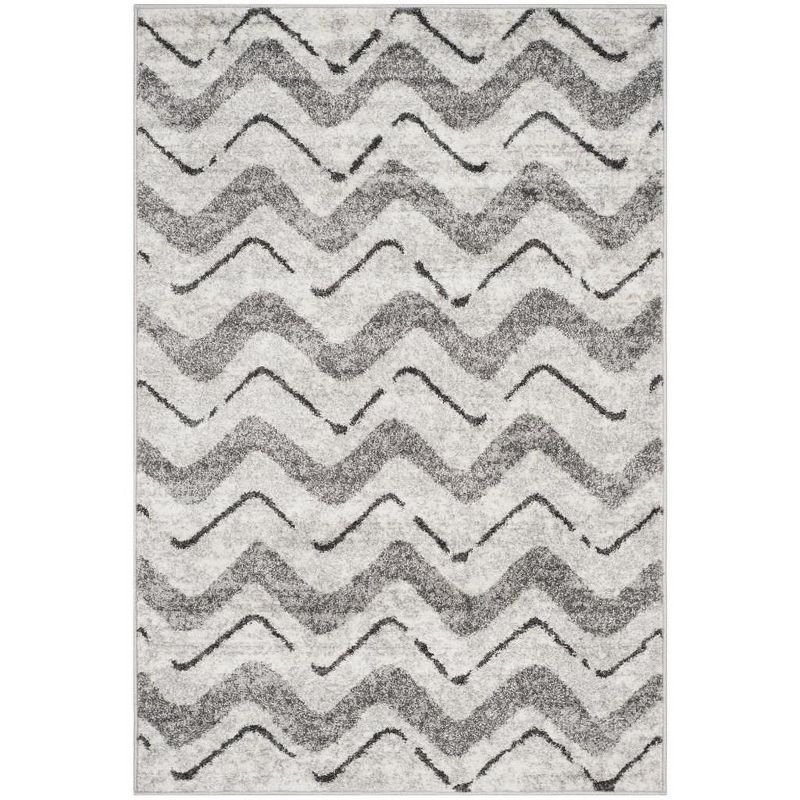 Reversible Hand-Knotted Chic Gray Synthetic Rug 4' x 6'