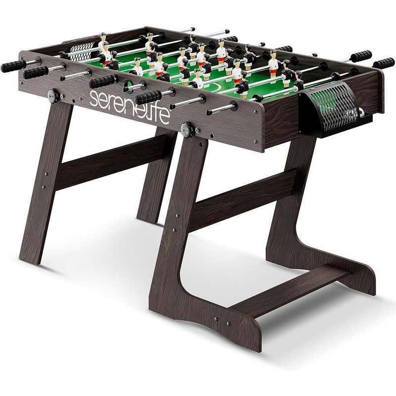 SereneLife 48" Foldable Black and Green Foosball Table