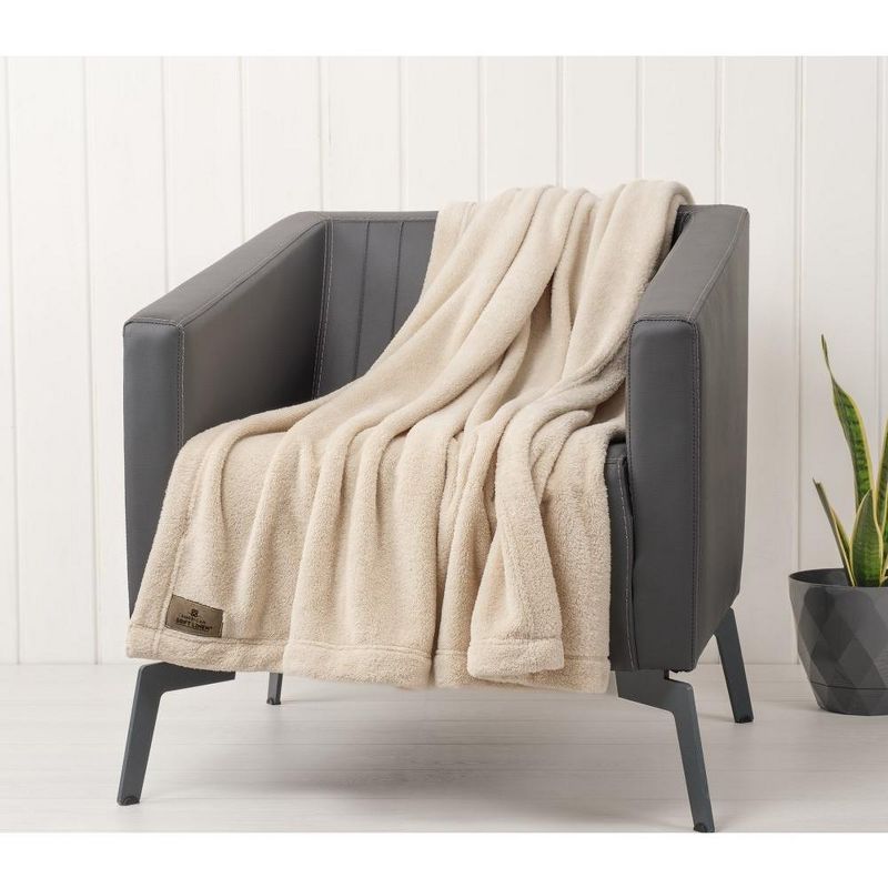 Taupe Oversized Plush Fleece Throw Blanket