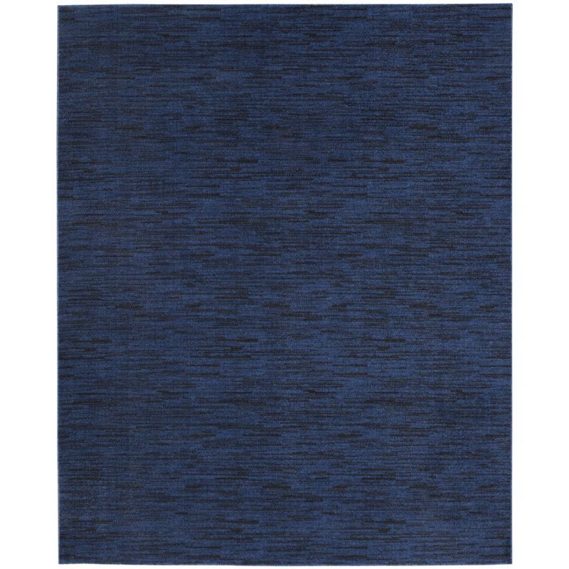 Midnight Blue 8' x 10' Solid Synthetic Easy Care Rug