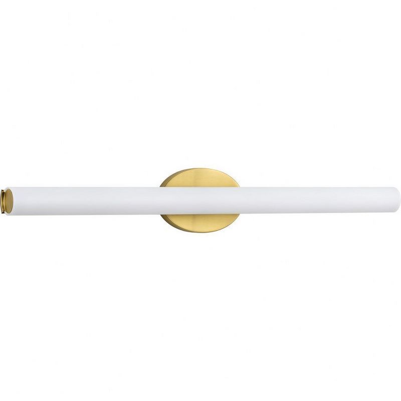 Satin Brass 32" LED Bath Vanity Light with Opal Glass