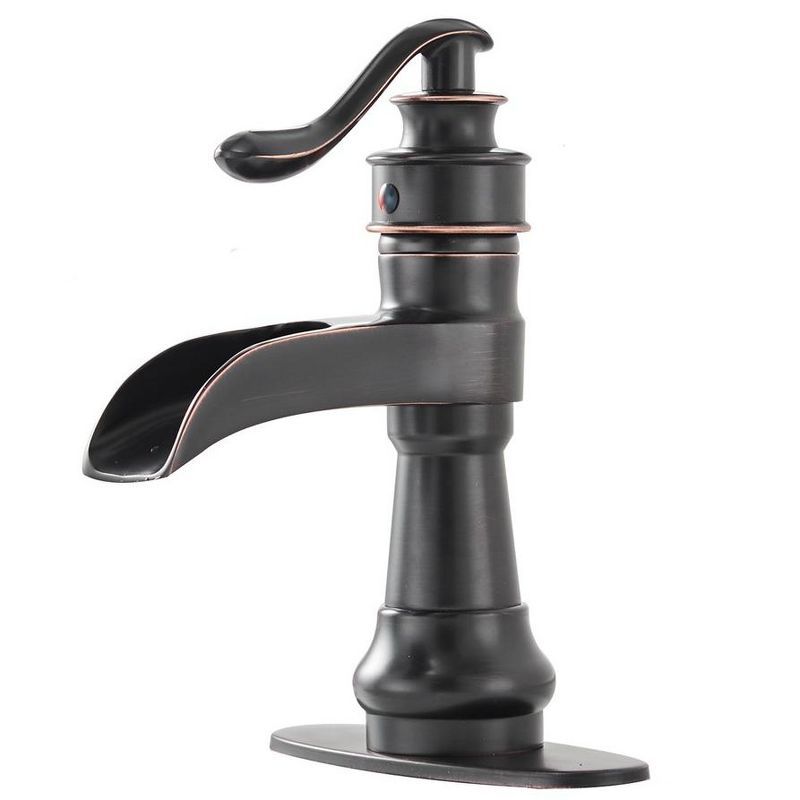 Oil Rubbed Bronze Single Handle Waterfall Bathroom Faucet