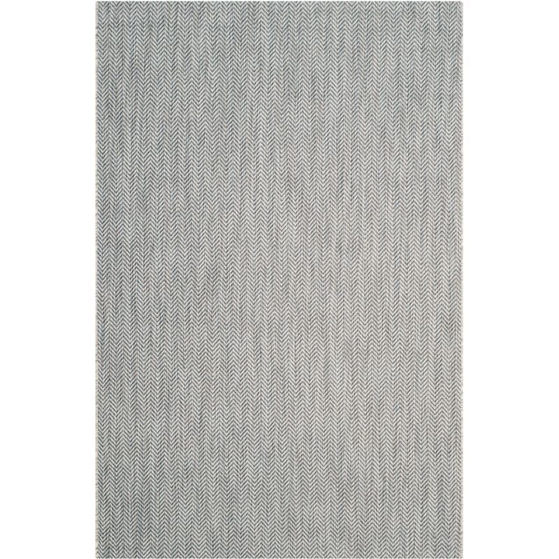 Safavieh Courtyard Gray and Navy Low Pile Outdoor Area Rug