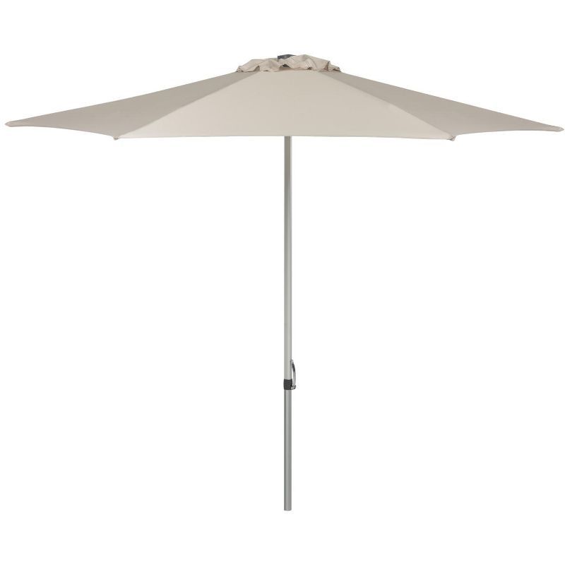 Hurst 9 Ft Beige Polyester Market Umbrella with Aluminum Frame