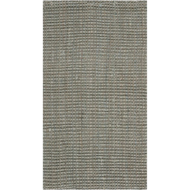 Handwoven Grey Cotton Flat Woven Area Rug 2' x 3'