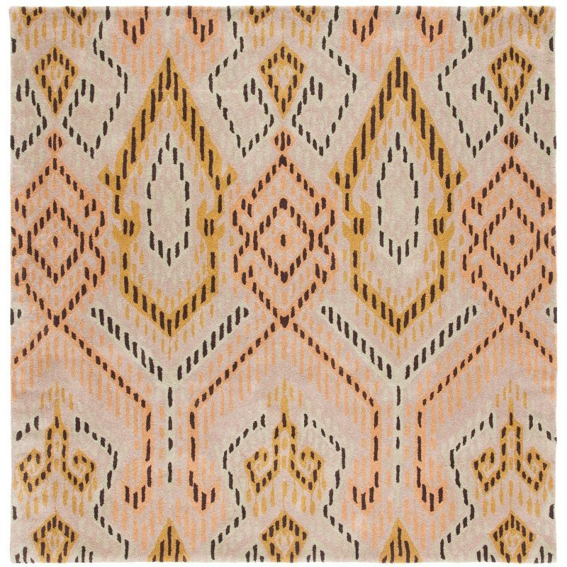 Ivory Elegance Hand-Tufted Wool 7' Square Area Rug