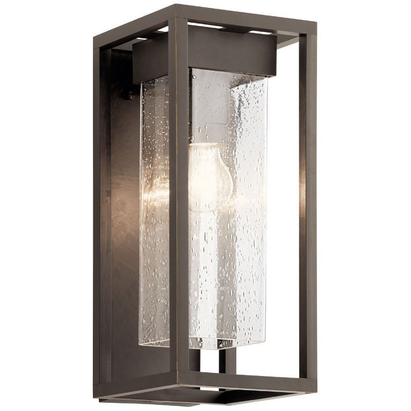 Mercer 16'' Olde Bronze Outdoor Wall Light with Clear Seeded Glass