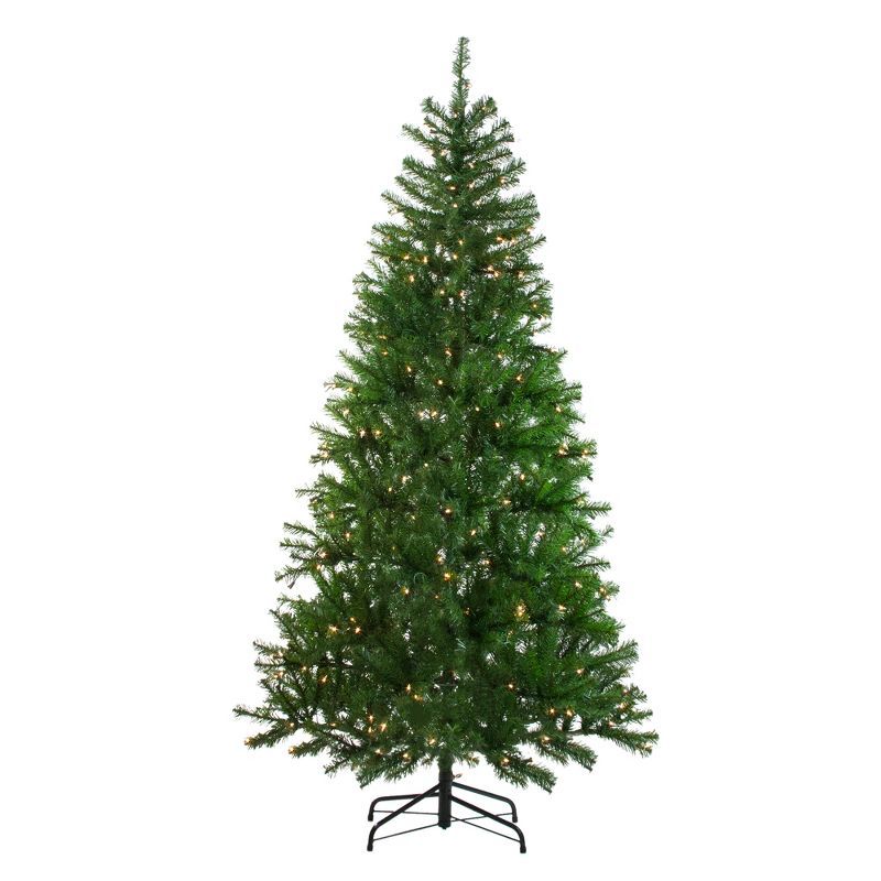 7' Pre-Lit White Spruce Artificial Christmas Tree with Clear Lights