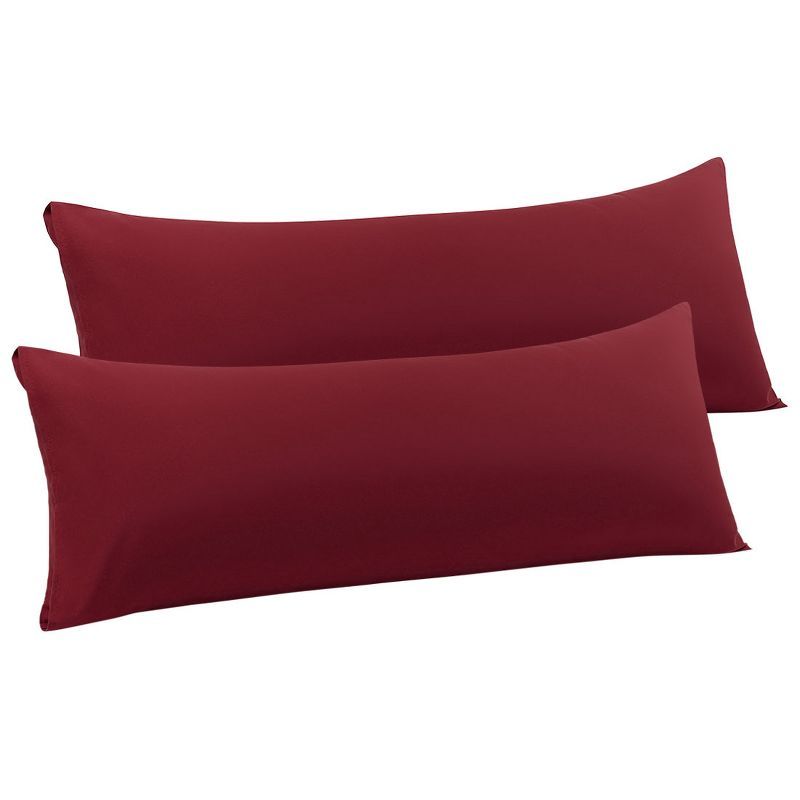 Burgundy Microfiber Envelope Closure Body Pillowcases Set