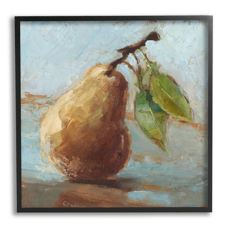 17" x 17" Black Framed Pear Canvas Art Print