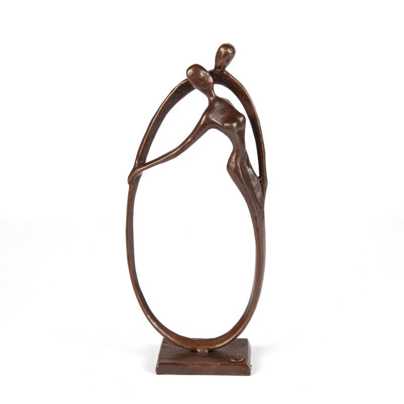 Bronze Circle of Love Sculpture for Home Decor