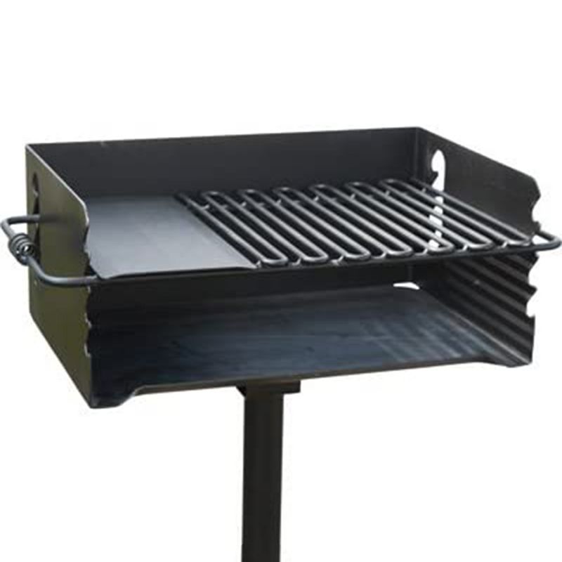 Heavy Duty Black Steel Outdoor Charcoal BBQ Grill