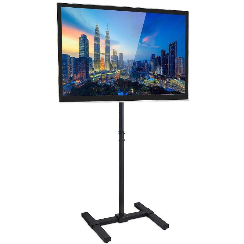 Adjustable Black Portable TV Stand for 13-42 Inch Screens