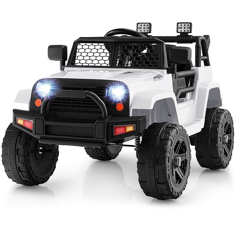 White 12V Kids Ride On SUV with Remote Control