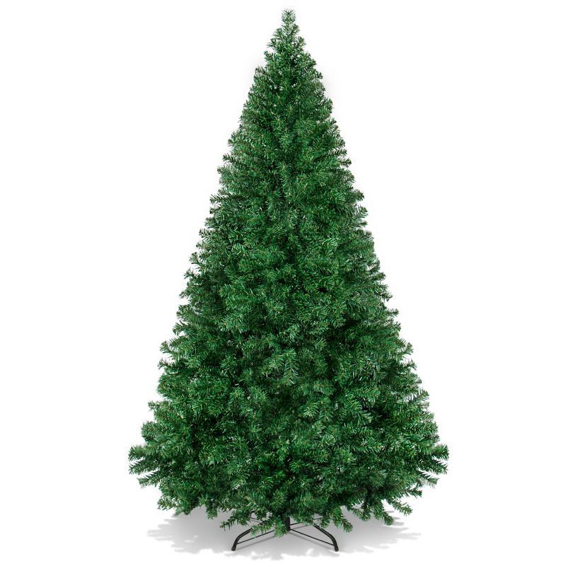 6-Foot Green Hinged Artificial Christmas Pine Tree with Metal Base