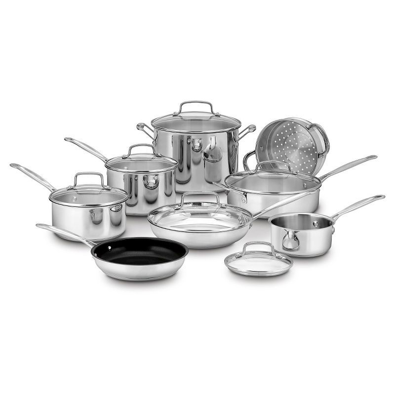 Cuisinart 14-Piece Stainless Steel Non-Stick Cookware Set