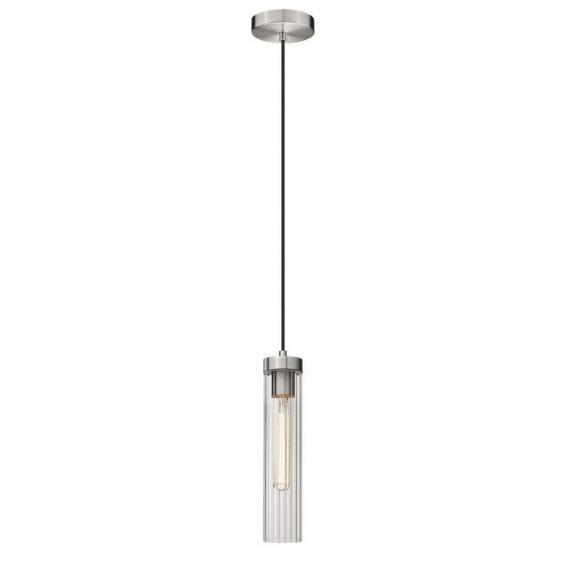 Beau 12.75" Brushed Nickel Glass Pendant Light